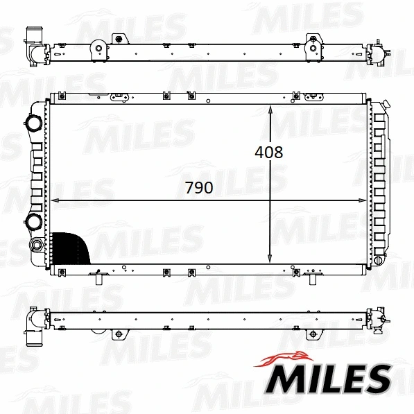 Radiateur, refroidissement du moteur MILES ACRB032