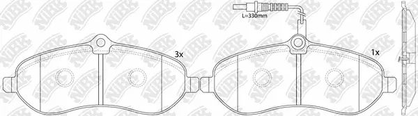 Kit de plaquettes de frein, frein à disque NiBK PN0531W