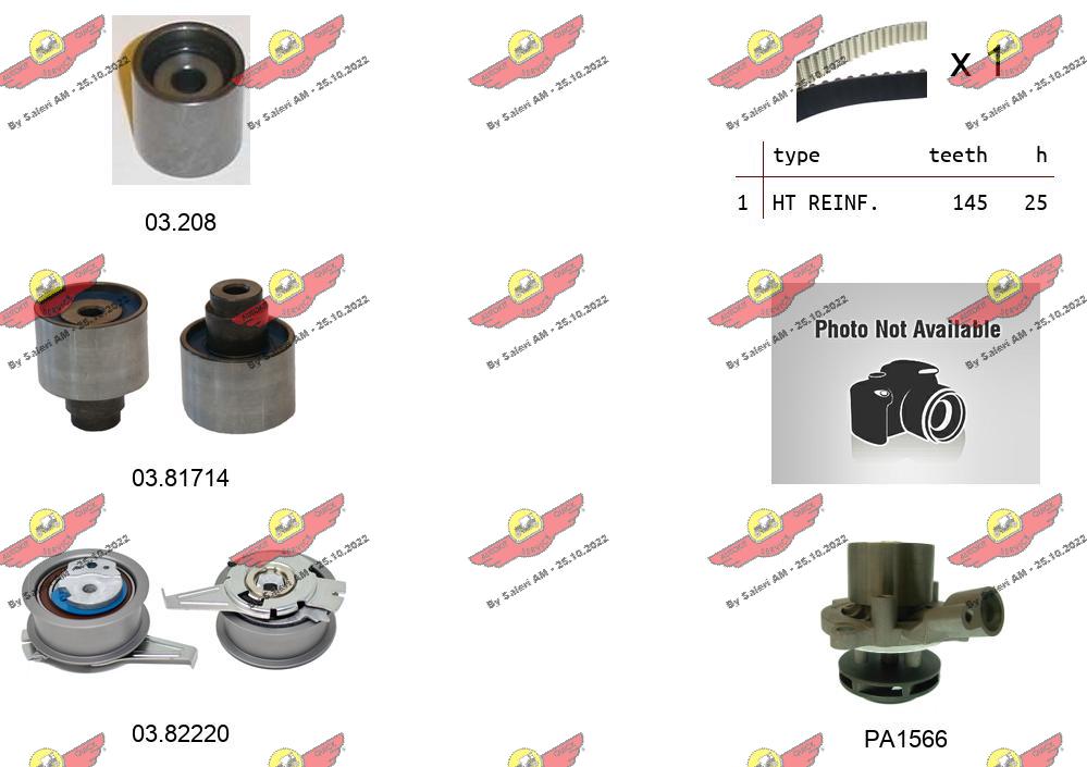 Pompe à eau + kit de courroie crantée AUTOKIT 04.5479PA