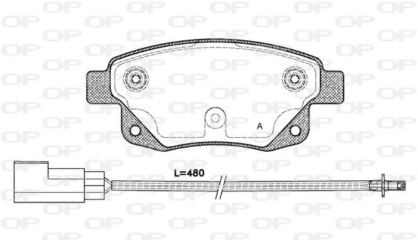 Kit de plaquettes de frein, frein à disque OPEN PARTS BPA1252.01