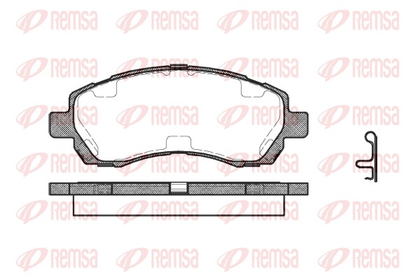 Kit de plaquettes de frein, frein à disque REMSA 0647.02