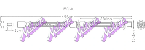 Flexible de frein KAWE H5860