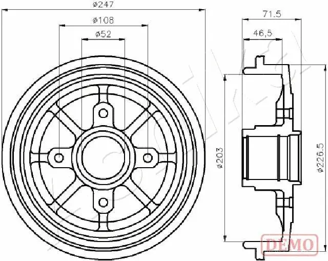 Tambour de frein 4X4 ESTANFI EST-56-00-0610C
