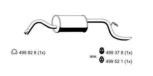 Silencieux arrière ERNST 332040