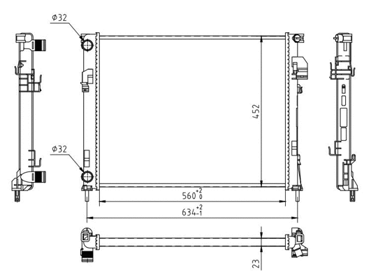 Radiateur, refroidissement du moteur HART 602 736