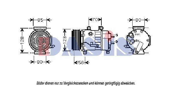 Compresseur, climatisation AKS DASIS 851817N