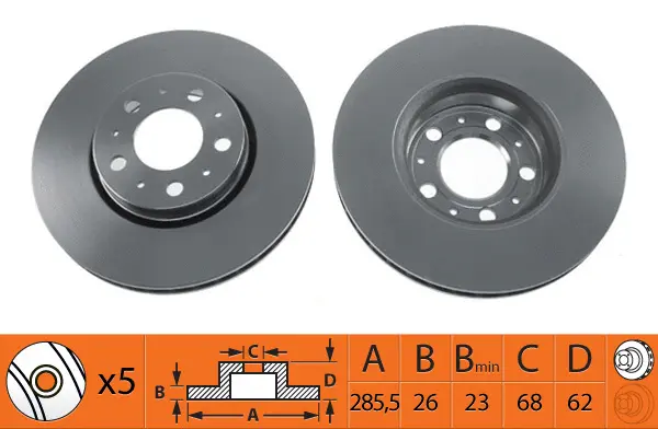 Disque de frein SB BR45106T