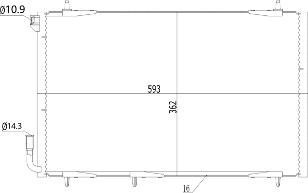 Condenseur, climatisation HART 616 715