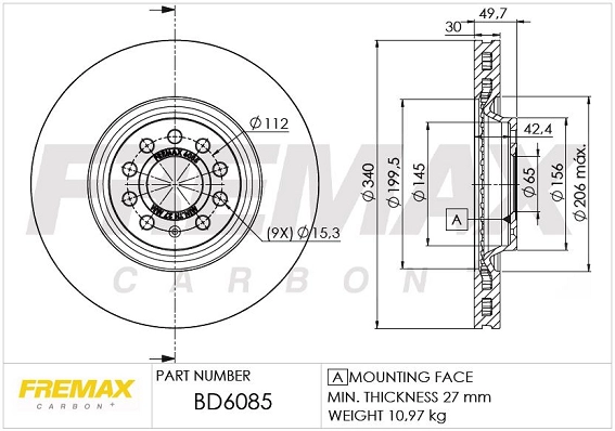 Disque de frein FREMAX BD-6085