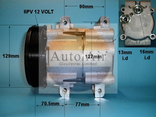 Compresseur, climatisation AUTO AIR GLOUCESTER 14-0216