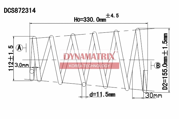 Ressort de suspension DYNAMATRIX DCS872314