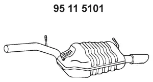 Silencieux arrière EBERSPÄCHER 95 11 5101
