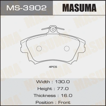 Jeu de mâchoires de frein MASUMA MS-3902