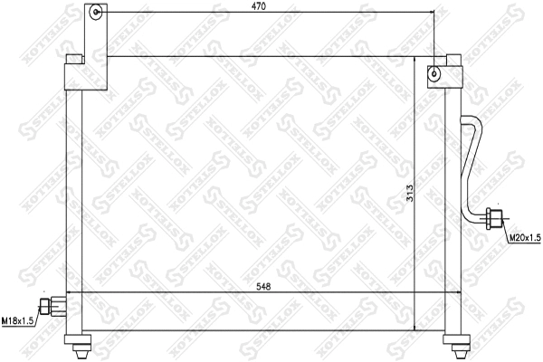 Condenseur, climatisation STELLOX 10-45026-SX