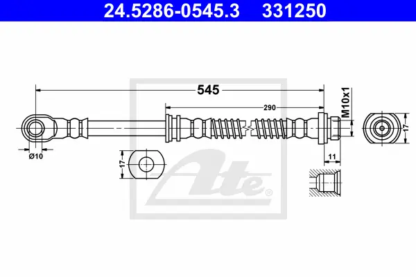 Flexible de frein ATE-APAC 24.5286-0545.3