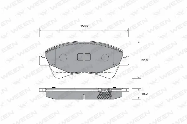 Kit de plaquettes de frein, frein à disque WEEN 151-0015