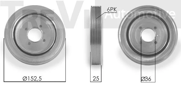 Poulie, vilebrequin TREVI AUTOMOTIVE PC1078