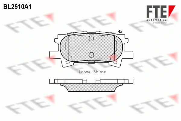Kit de plaquettes de frein, frein à disque FTE 9010772