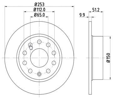 Disque de frein MTR 12108523