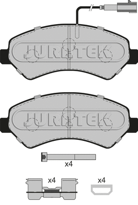 Kit de plaquettes de frein, frein à disque JURATEK JCP022