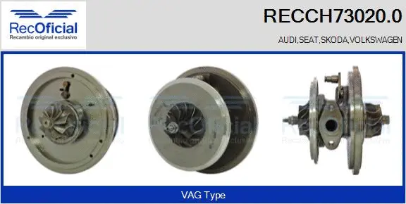 Groupe carter, turbocompresseur RECOFICIAL RECCH73020.0