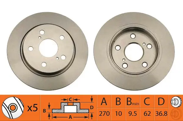 Disque de frein SB BR21184