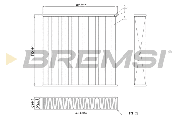 Filtre, air de l'habitacle BREMSI FC0427A