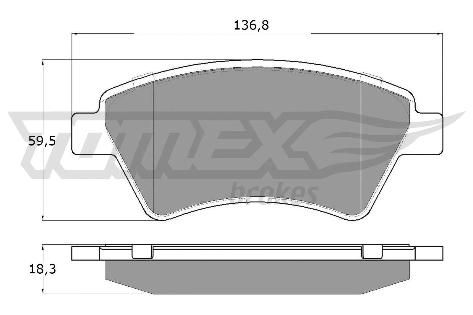 Kit de plaquettes de frein, frein à disque TOMEX Brakes TX 13-54