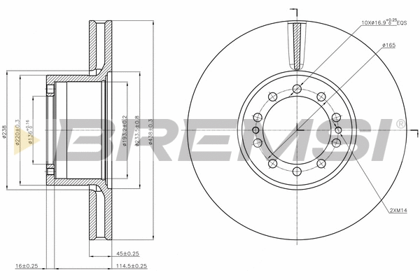 Disque de frein BREMSI CD5286V