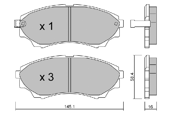 Kit de plaquettes de frein, frein à disque AISIN BPFO-1909