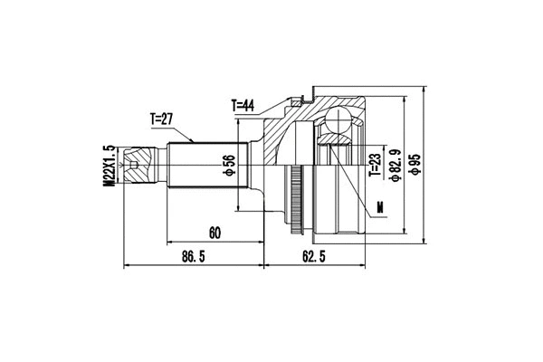 Jeu de joints, arbre de transmission DYNAMATRIX DCV856041