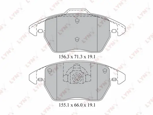 Kit de plaquettes de frein, frein à disque LYNXAUTO BD-2206