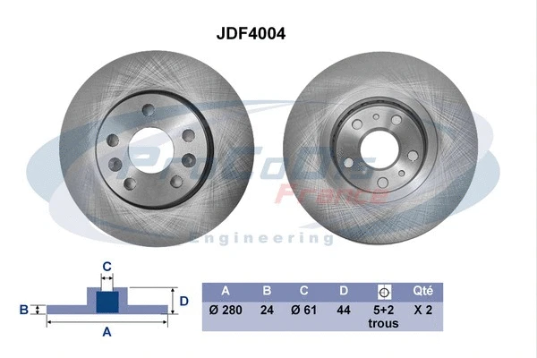Disque de frein PROCODIS FRANCE JDF4004