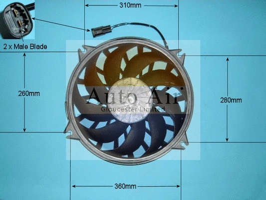 Moteur électrique, ventilateur pour radiateurs AUTO AIR GLOUCESTER 05-1125