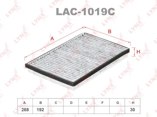 Filtre, air de l'habitacle LYNXAUTO LAC-1019C