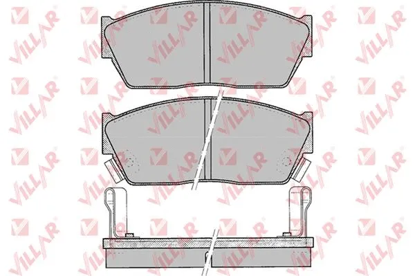 Kit de plaquettes de frein, frein à disque VILLAR 626.0076
