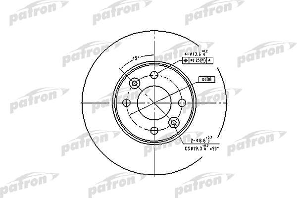 Disque de frein PATRON PBD4364