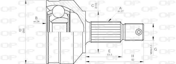Jeu de joints, arbre de transmission OPEN PARTS CVJ5459.10