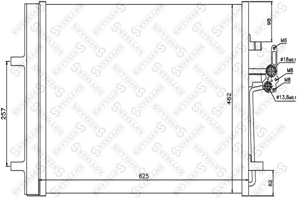 Condenseur, climatisation STELLOX 10-45207-SX