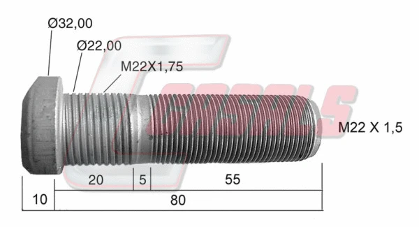 Boulon de roue CASALS 21463