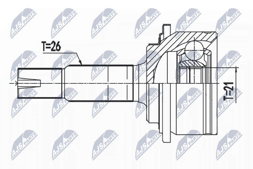 Jeu de joints, arbre de transmission NTY NPZ-TY-104