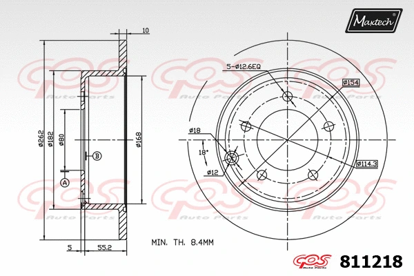 Disque de frein MAXTECH 811218