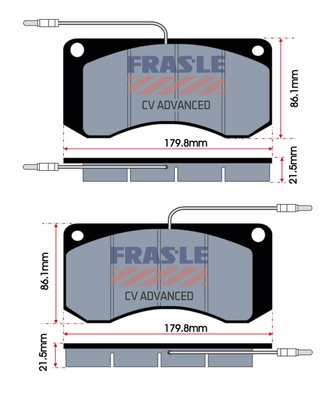 Kit de plaquettes de frein, frein à disque FRAS-LE PD/155-E-CV
