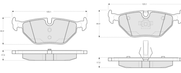 Kit de plaquettes de frein, frein à disque MTR MT447