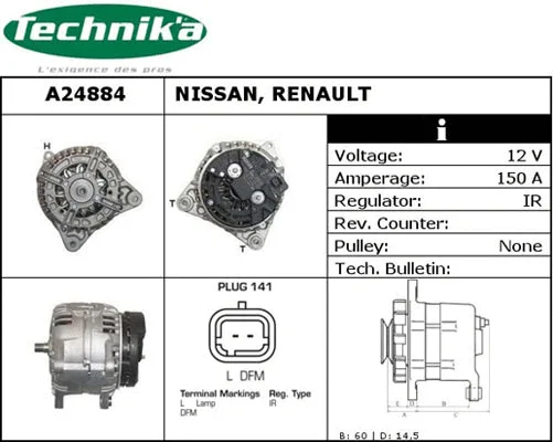 Alternateur Technika A24884