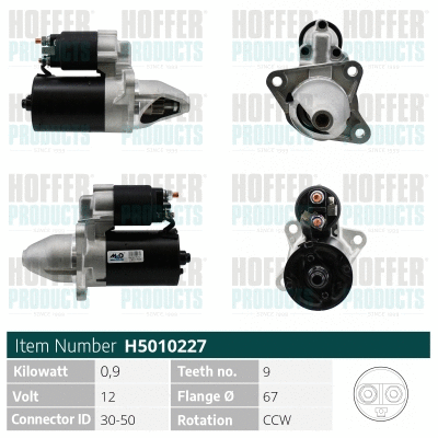 Démarreur HOFFER H5010227