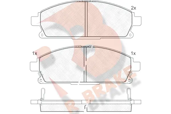 Kit de plaquettes de frein, frein à disque R BRAKE RB1521