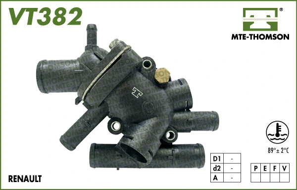 Thermostat, liquide de refroidissement MTE-THOMSON VT382.89