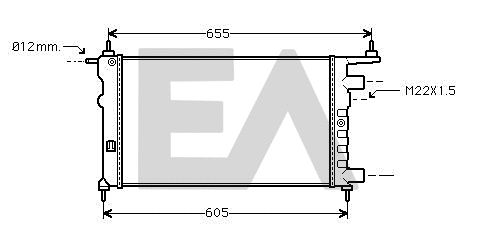 Radiateur, refroidissement du moteur EACLIMA 31R54185