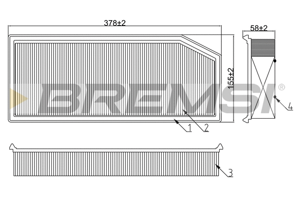 Filtre à air BREMSI FA0649